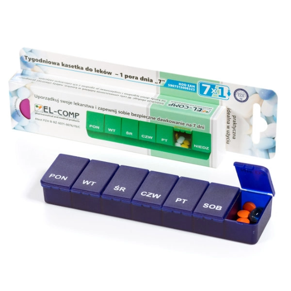kasetka_do_leków_tygodniowa_z_podziałem_na_1_pore_dnia_el_comp_sklep_medyczny_profimed_goleniow_01