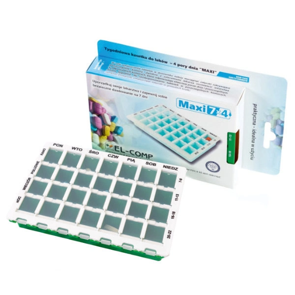 kasetka_do_leków_tygodniowa_z_podziałem_na_4_pory_dnia_el_comp_sklep_medyczny_profimed_goleniow_01